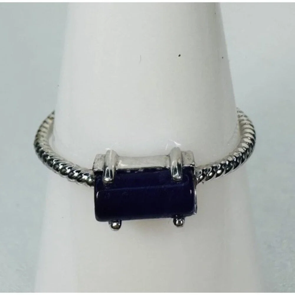 Bomb Party Purple Ring Lot 2 Size 9 Rhodium Plated CZ Statement Rings